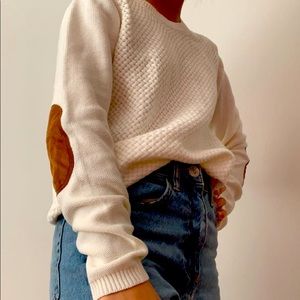 NWT Lety & Me Elbow Patch Pullover Sweater